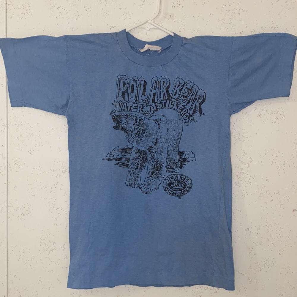 Vintage promo t-shirt for a Company in Edmonton AB. Light blue, size M. #YEG